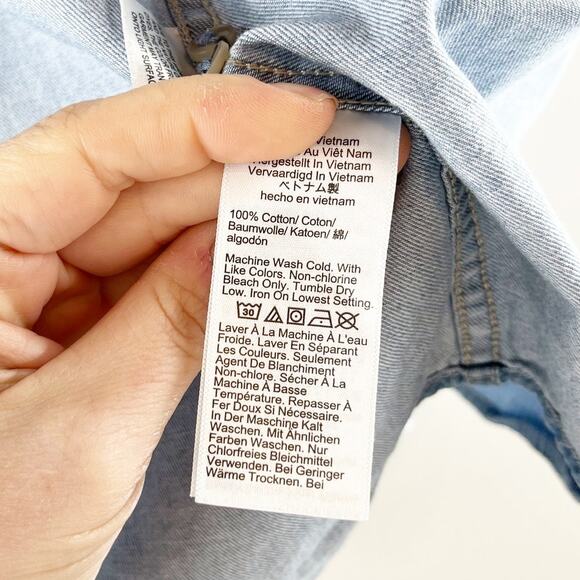 J. Crew Garcon Classic Chambray Denim Button Up Shirt Storm Wash Blue 2 - Picture 5 of 5